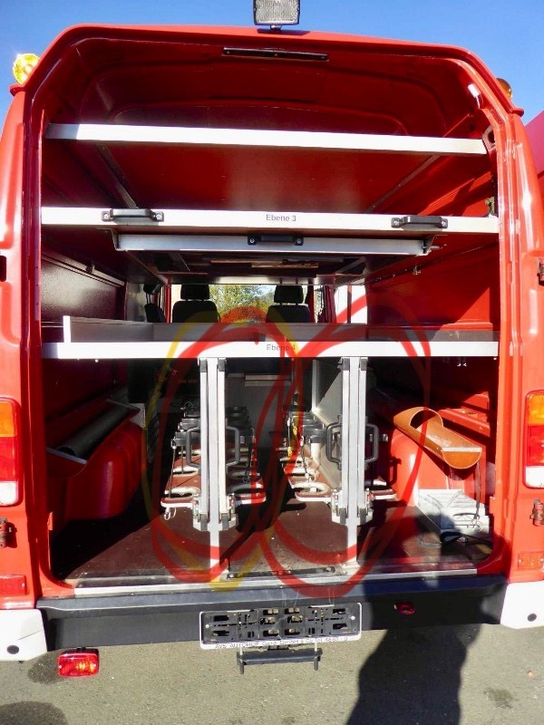 Dive Gear Breathing Air Cylinder Holder with Shelf Pull-Out Fire Brigade 