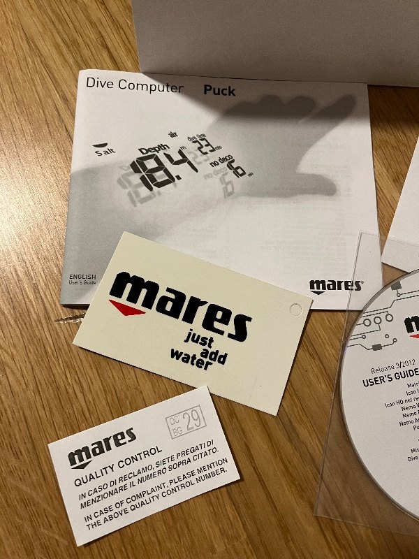 Dive Computer/Watch Mares Submersible Puck Manual Unused orig. box