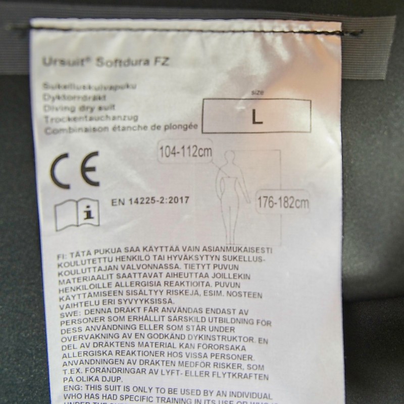 Tauchanzug Ursuit Trockentauchanzug Softdura FZ - ungetaucht