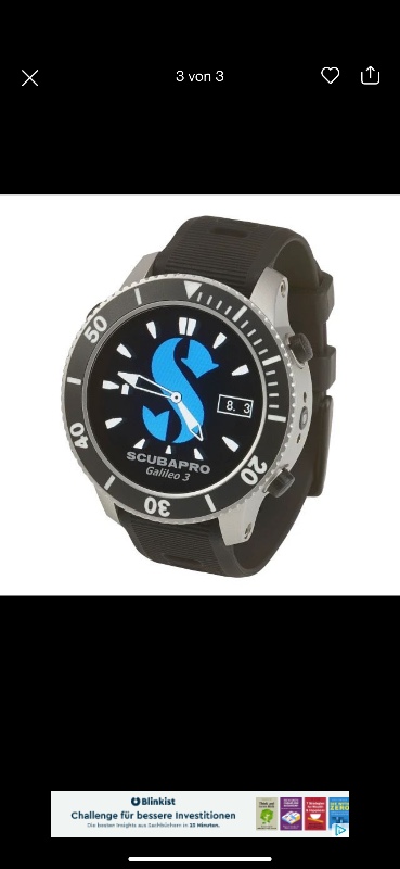 Dive Computer/Watch Galileo G3 (latest model from Scubapro) 