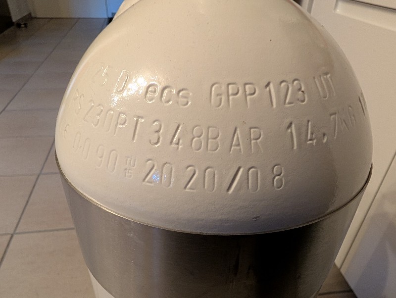 Tanks/Weight Polaris Double Immersion 12L Long/232bar Steel with Concave Bottom