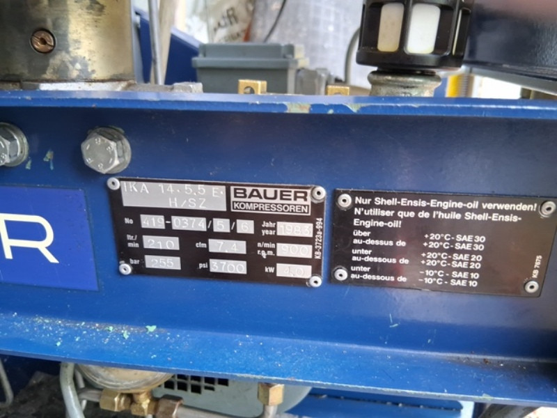 Dive Compressor Offer 2 Bauer K 14 Bj. 1981 und 1983 for sale