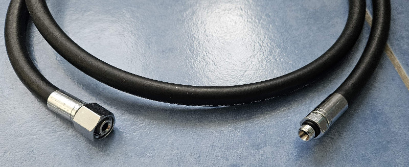 Tauchausrüstung Mitteldruckschlauch Gummi 150cm f Oktopus Atemregler schwarz 35 Bar