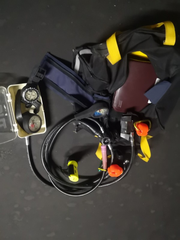 Tauchanzug Trockentauchanzug- Tropenanzug einfach komplettes Tauchausequipment abzugeben, gleiner Obolus wäre schön 