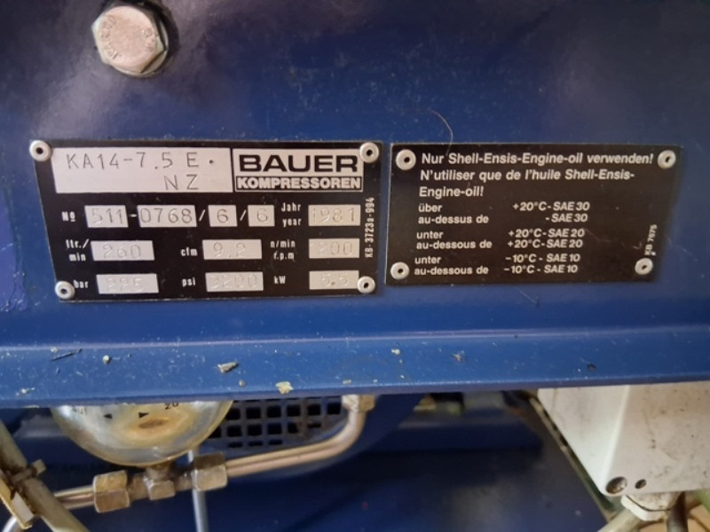 Dive Compressor Offer 2 Bauer K 14 Bj. 1981 und 1983 for sale