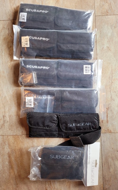 Tauchflasche/Blei Taschenbleigurte Schubapro und Subgear, neu und ungenutzt. Diverse Größen.