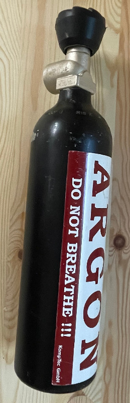 Tauchausrüstung 0,75L Aluminium Argon Flasche