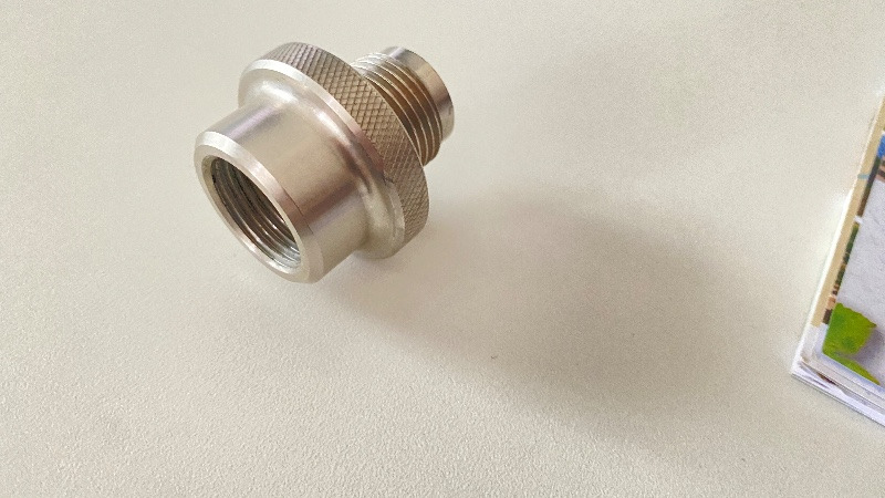 Tauchflasche/Blei INT Adapter mit Einsatz  - T Abzweig Druck-Tank für zwei Druckstufen-Regler  - Adapter G Gewinde Sauerstoff