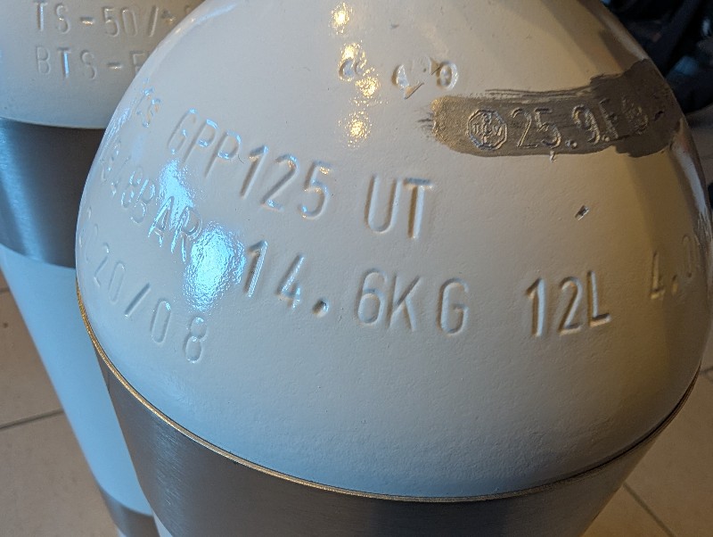 Tanks/Weight Polaris Double Immersion 12L Long/232bar Steel with Concave Bottom