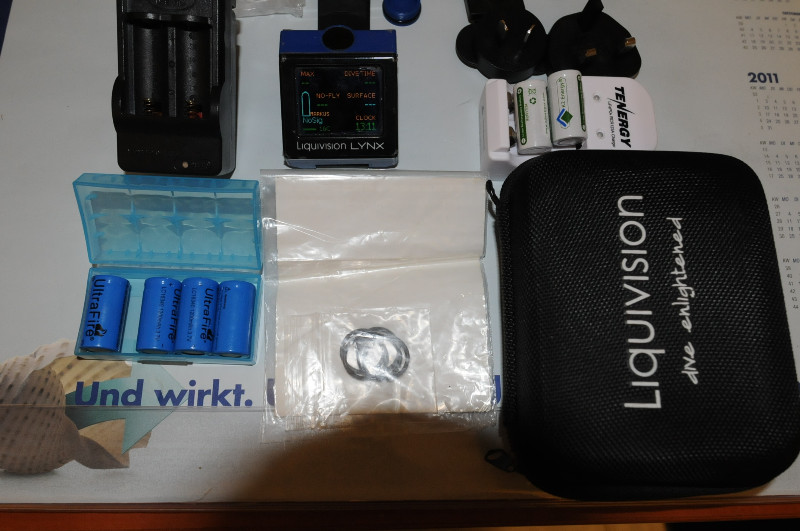 Tauchcomputer/Uhr Liquivision Lynx defekt mit viel Zubehör