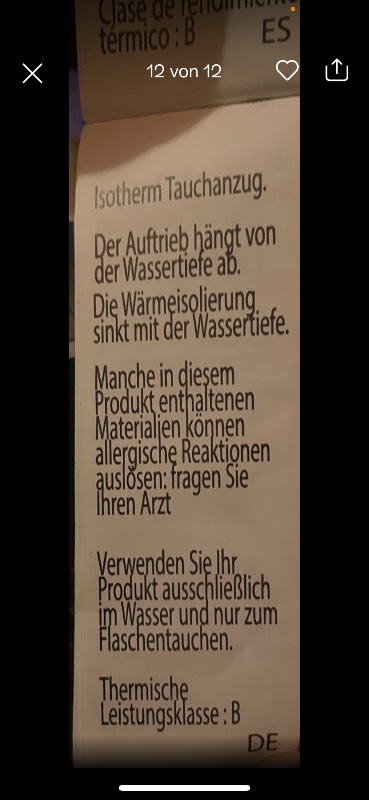 Tauchanzug SUBEA Neoprenanzug Damen 7 mm XL Kopfhaube