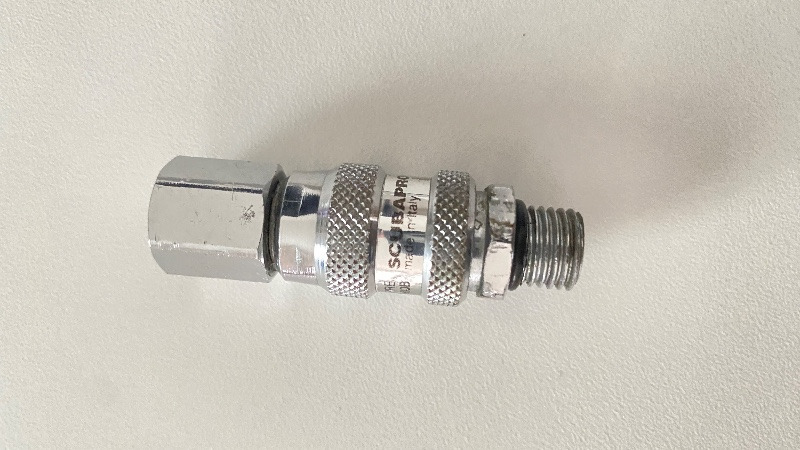 Tauchflasche/Blei INT Adapter mit Einsatz  - T Abzweig Druck-Tank für zwei Druckstufen-Regler  - Adapter G Gewinde Sauerstoff