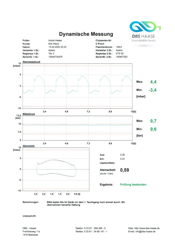 Regulator APEX Tek 3 / XTX 50 set, certificate from April 2022, plus double console, pressure gauge/depth gauge and bag.