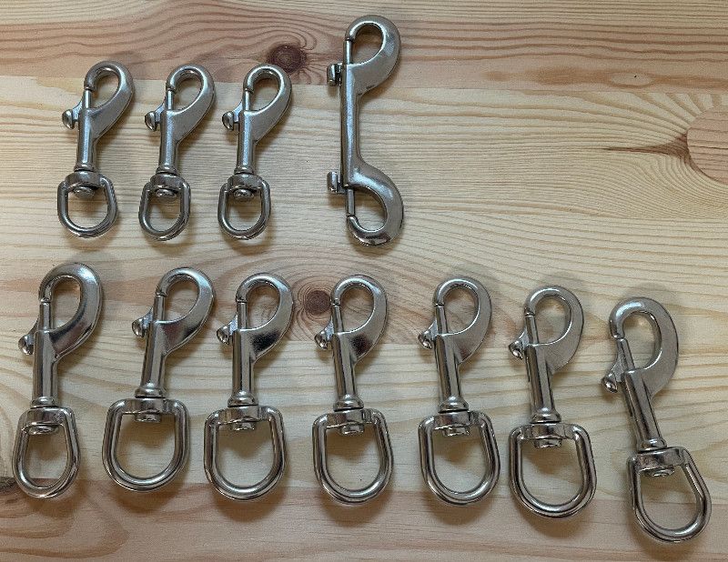 Tauchausrüstung Diverse Karabiner. Neu und ungebraucht