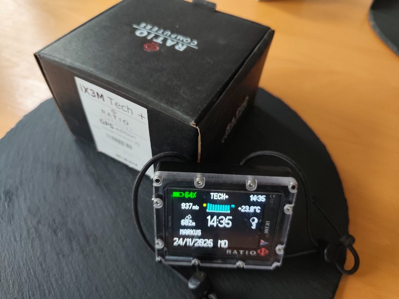 Tauchcomputer/Uhr Ratio iXM Tech+ GPS Edition