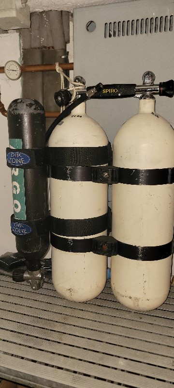Tanks/Weight Double 10 liters with current TÜV + argon bottle 