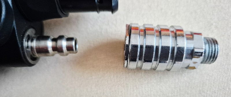 Regulator LOOKING for a nipple / inflator connector (male) for ScubaPro Air 2, Tusa Duo-Air, Atomic SS1, Sherwood Gemini & Zeagle Octo-Z inflators / vest vending machines. 