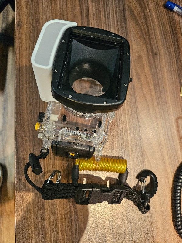 Foto/Video UW Gehäuse für Canon - WP DC46 und  Riff UWB 20 Sklavenblitz mit dazugehörigem Zubehör (Diffusor)