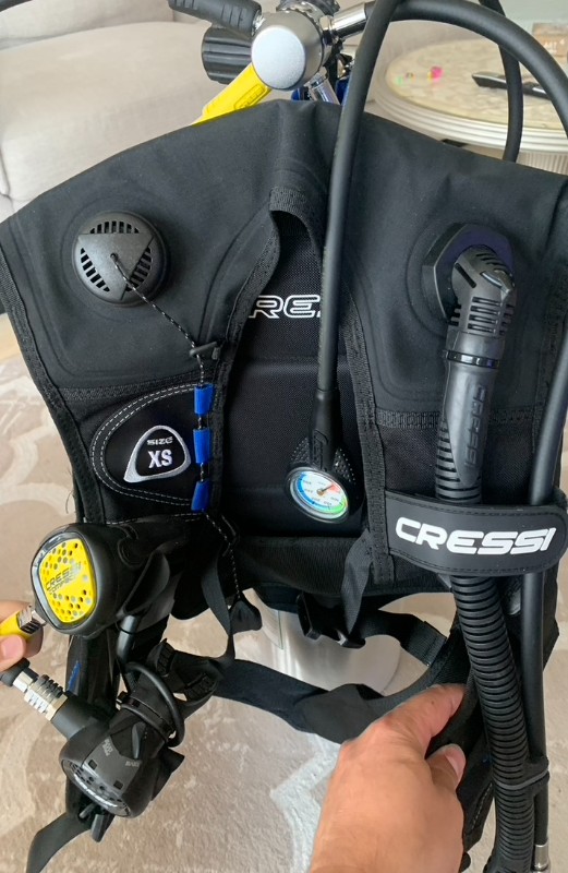BCD/Vest BCD Full Set Cressi Start for sale Scuba Diving equipment gear regulator 1st 2nd octopus stage