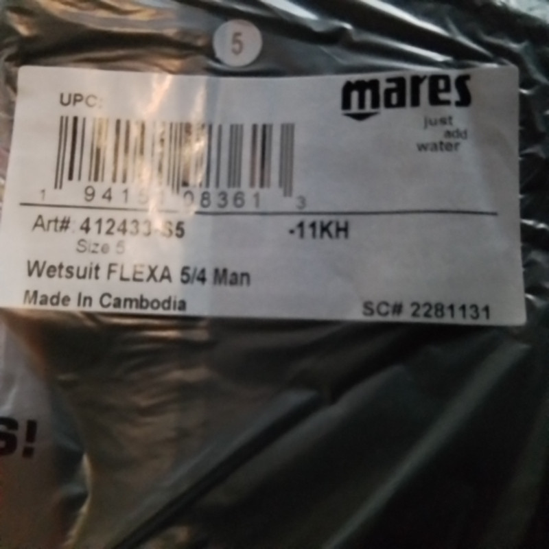 Tauchanzug Mares Flexa 5.4 Gr. 5 neu!