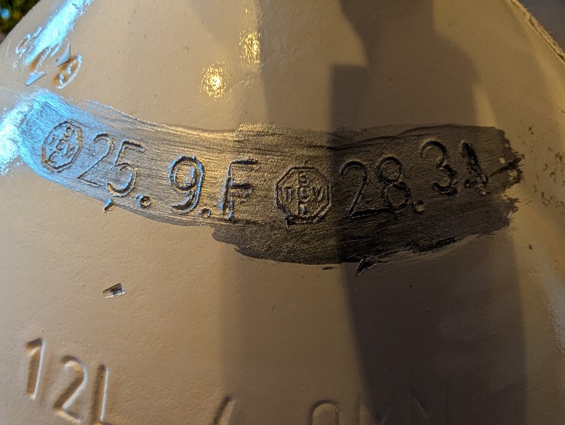 Tanks/Weight Polaris Double Immersion 12L Long/232bar Steel with Concave Bottom