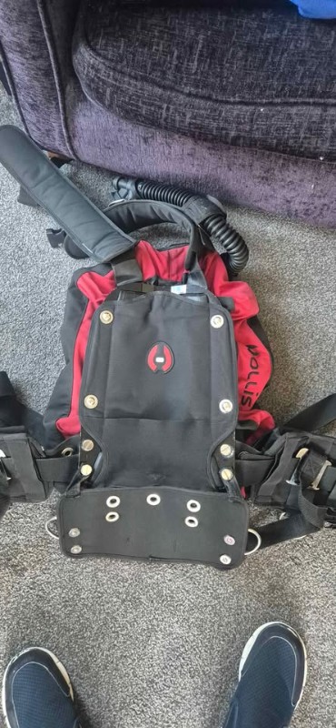 Tarierjacket Hollis scuba diving wing setup