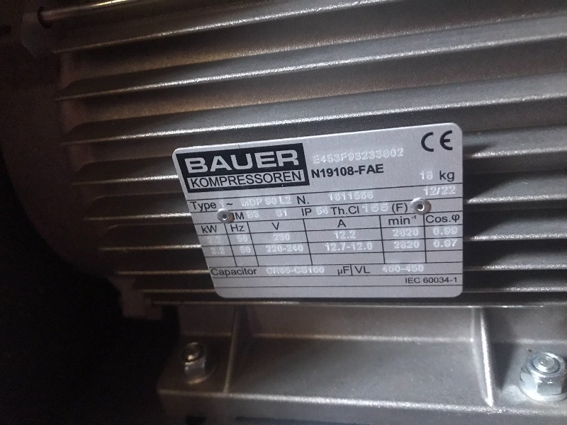 Tauchkompressor Bauer Junior II - Kompressor - Wechselstrom (Baujahr 2022) - EUR 5.700