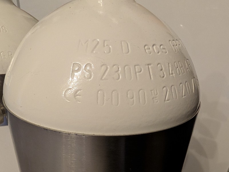 Tanks/Weight Polaris Double Immersion 12L Long/232bar Steel with Concave Bottom