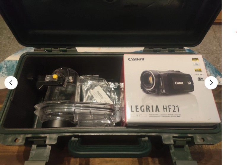 Foto/Video Taucher Unterwasser Kamera Canon Legria HF 21 + WP-V1 Case