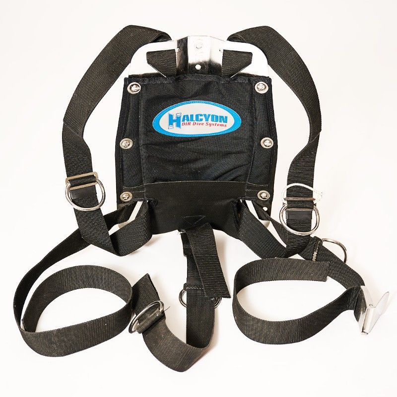 Tarierjacket DIR Dive System - Backplate V4tec Classic komplett mit Begurtung, D-Ringen  und Rückenpolster von HALCYON.
